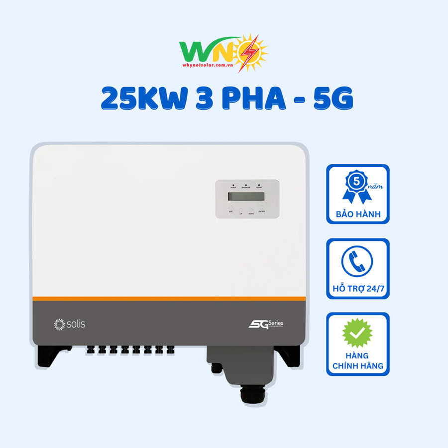 Inverter Solis 25KW 3 pha - 5G