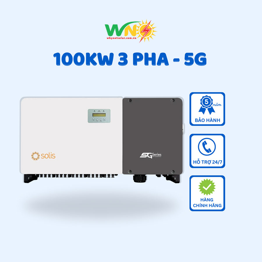 Inverter Solis 100KW 3 pha - 5G