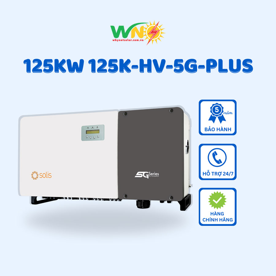 Inverter Solis 125KW 3 pha (125K-HV-5G-PLUS)