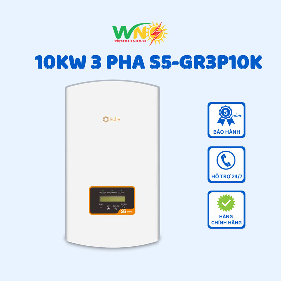 Inverter Solis 3 pha 10kW S5-GR3P10K - Inverter 10KW