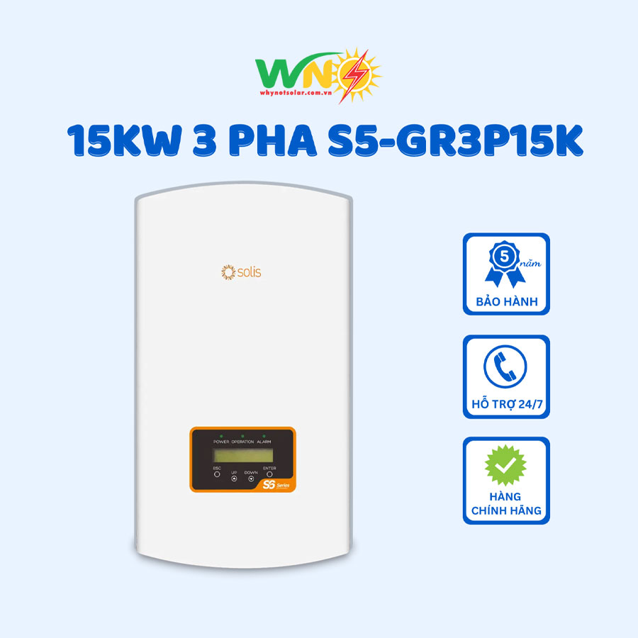Inverter Solis 3 Pha 15kW S5-GR3P15K - Inverter 15KW