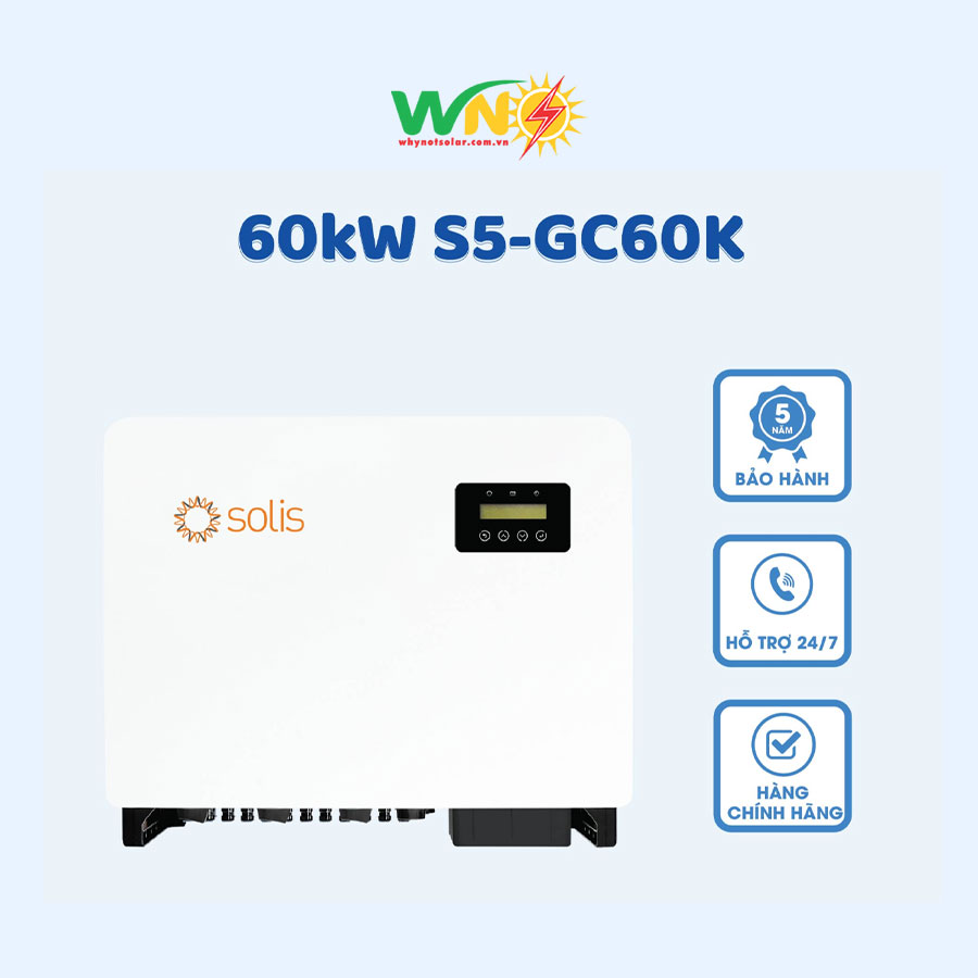 Inverter Solis 3 Pha 60kW S5-GC60K - Inverter 3 Pha