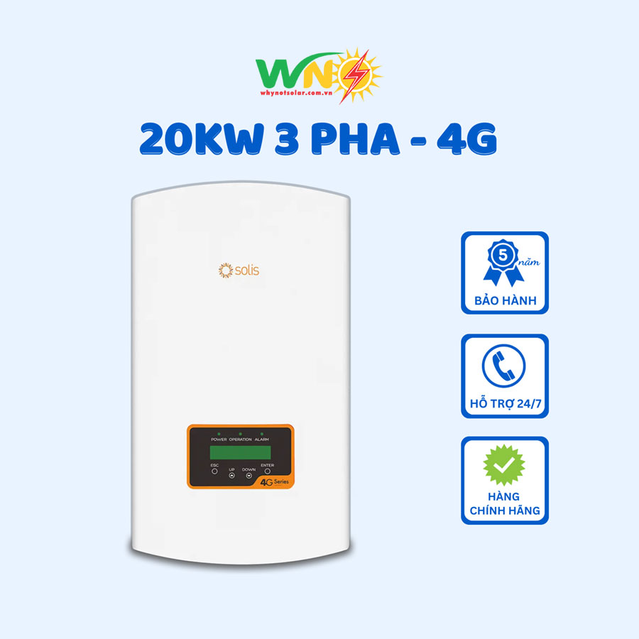 Inverter Solis 20KW 3 pha - 4G