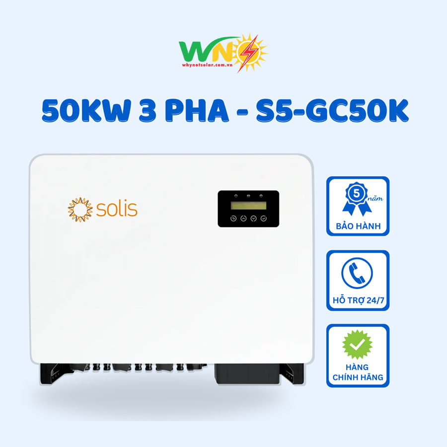 Inverter Solis 50KW 3 pha - S5-GC50K - Cao Nam