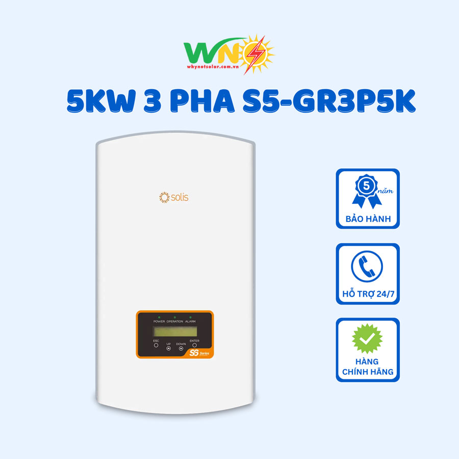 Inverter Solis 5KW 3 pha S5-GR3P5K