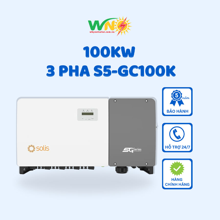 Inverter Solis 100KW 3 pha - S5-GC100K - Cao Nam