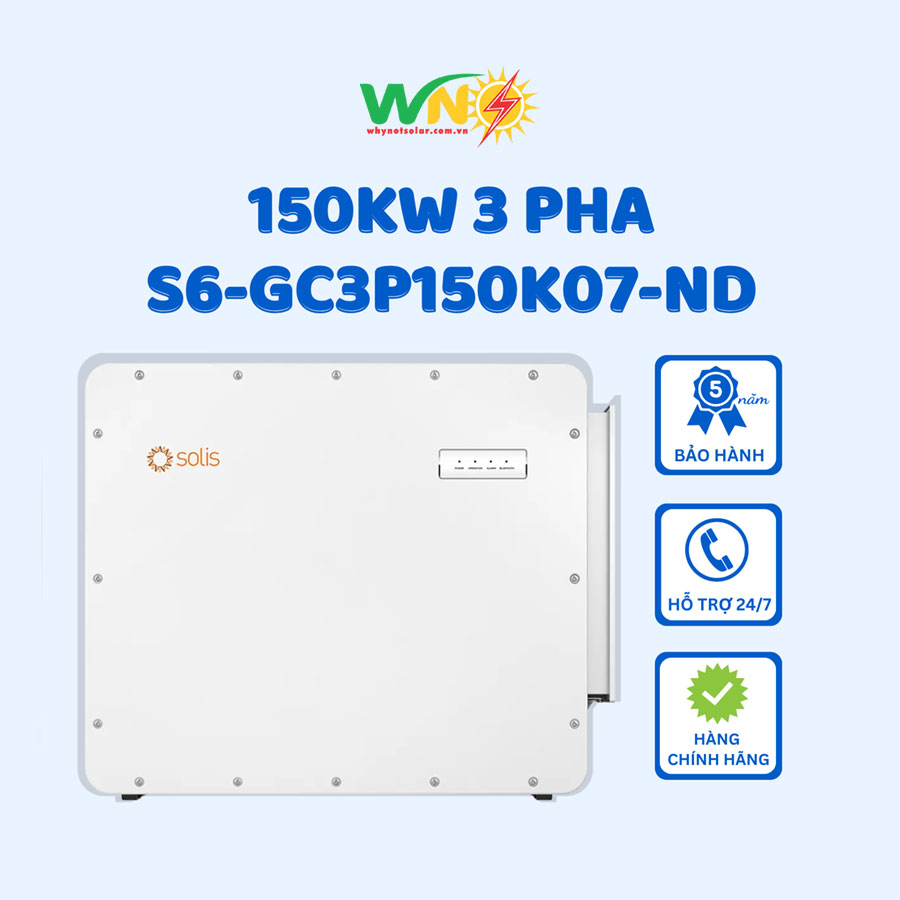 Inverter Solis 150KW 3 pha - S6-GC3P150K07-ND
