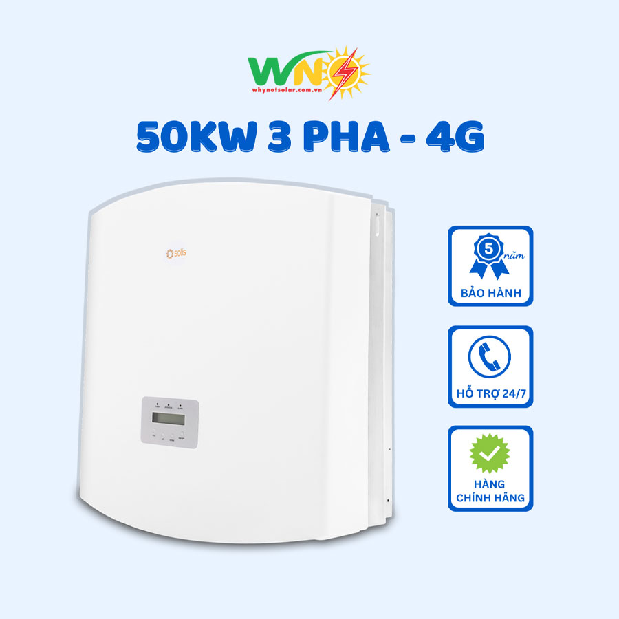 Inverter Solis 50KW 3 pha - 4G