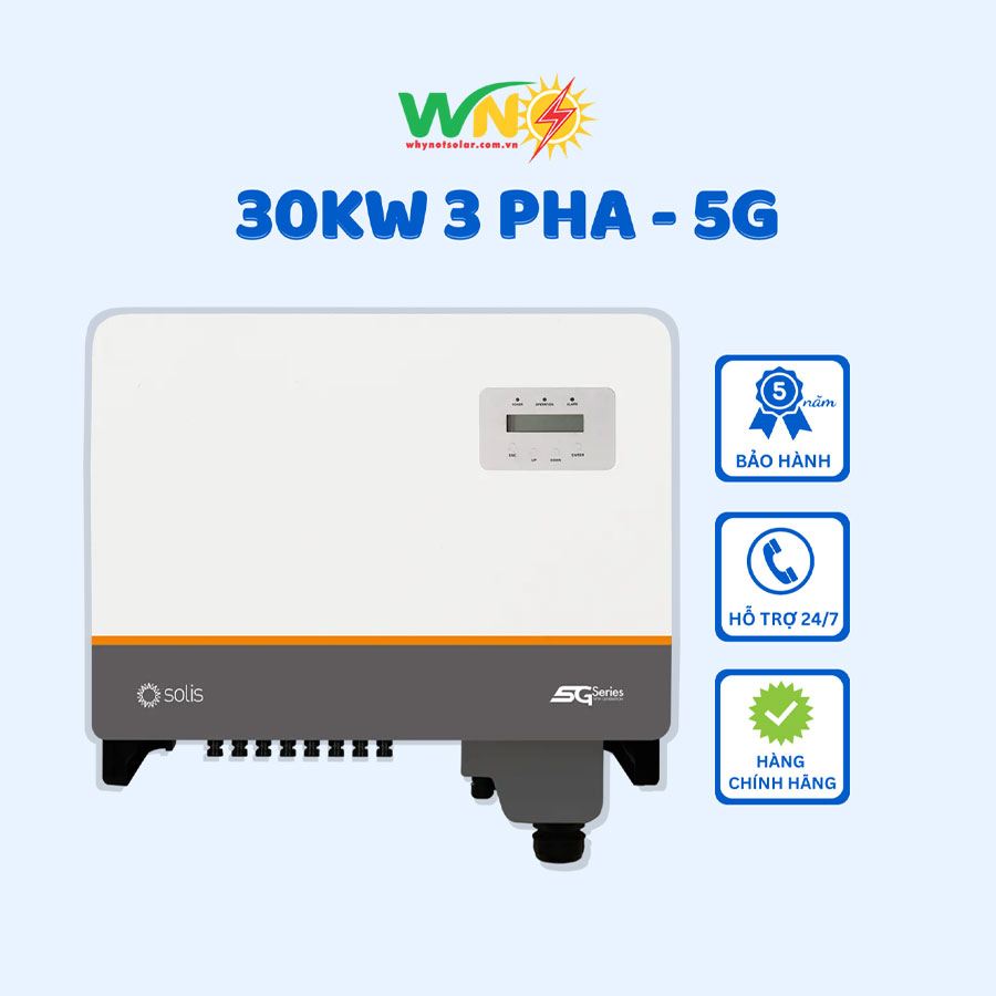 Inverter Solis 30KW 3 pha - 5G