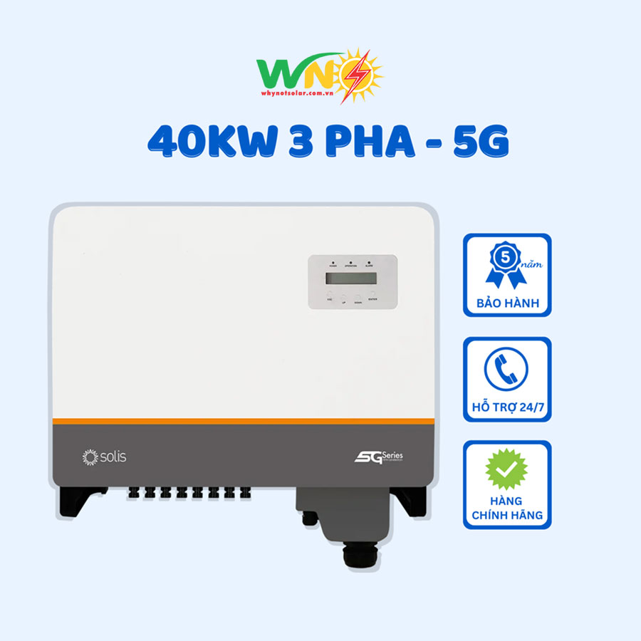 Inverter Solis 40KW 3 pha - 5G