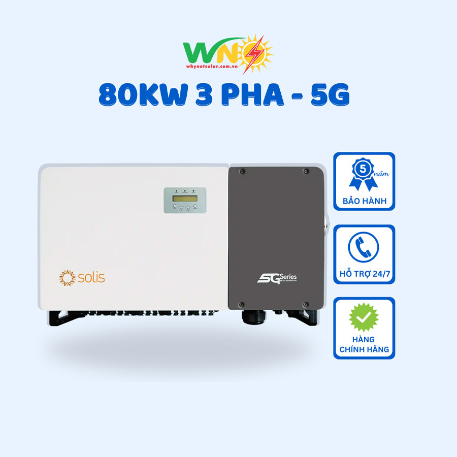 Inverter Solis 80KW 3 pha - 5G