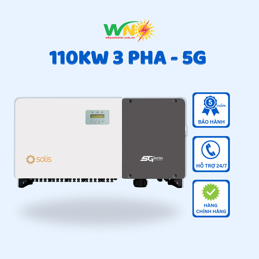 Inverter Solis 110KW 3 pha - 5G