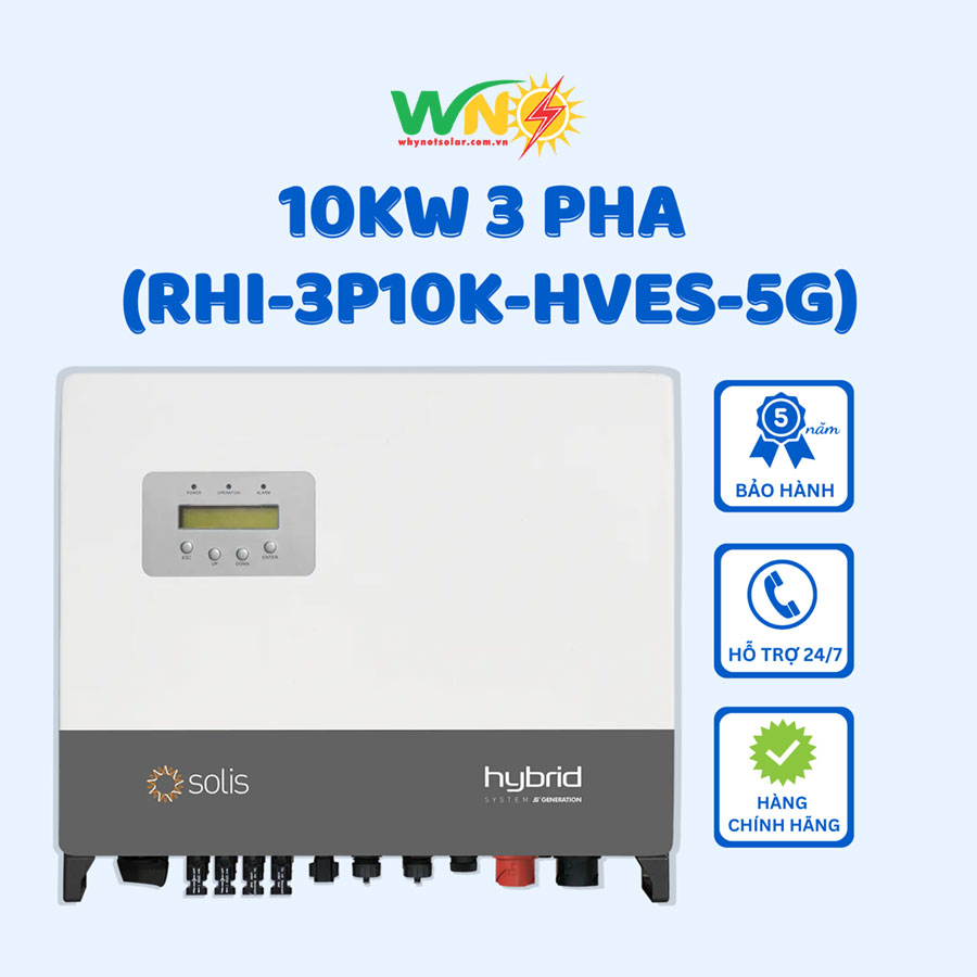 Inverter Solis Hybrid 10KW 3 Pha (RHI-3P10K-HVES-5G)