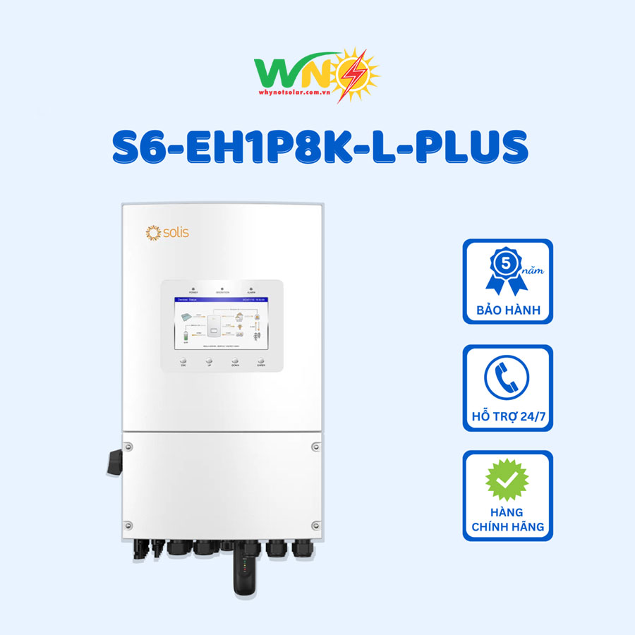 Inverter hybrid Solis S6-EH1P8K-L-PLUS - Inverter Hybrid Cao Nam