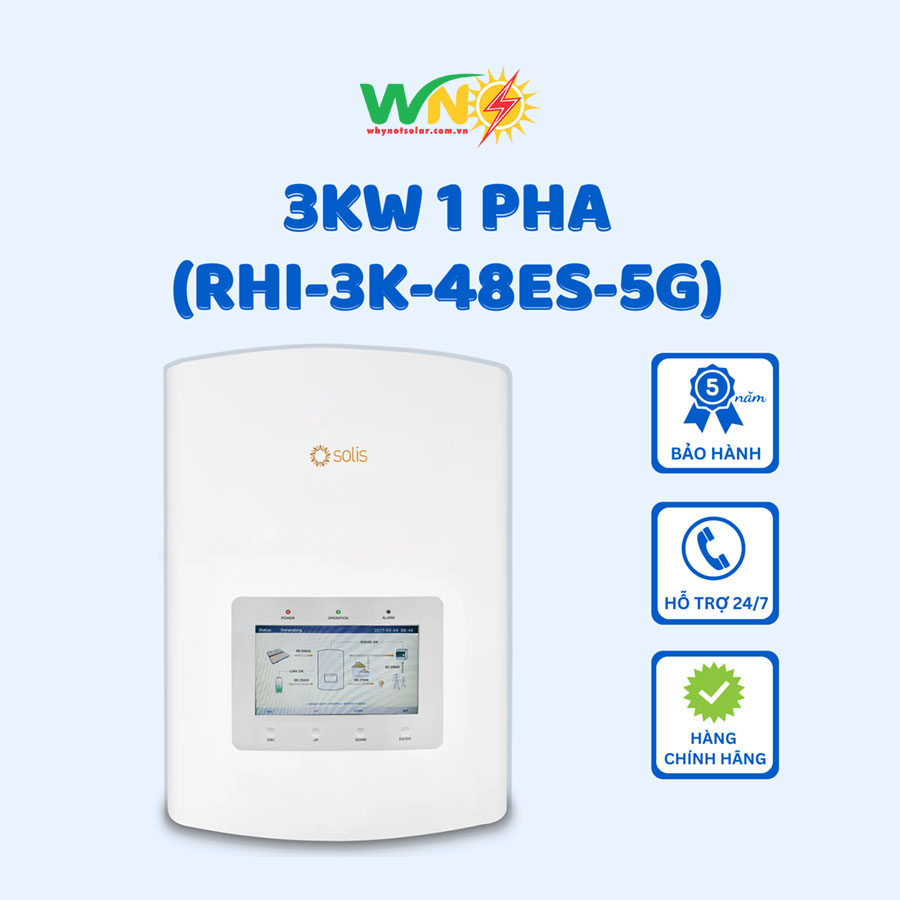 Inverter Solis Hybrid 3KW 1 pha (RHI-3K-48ES)