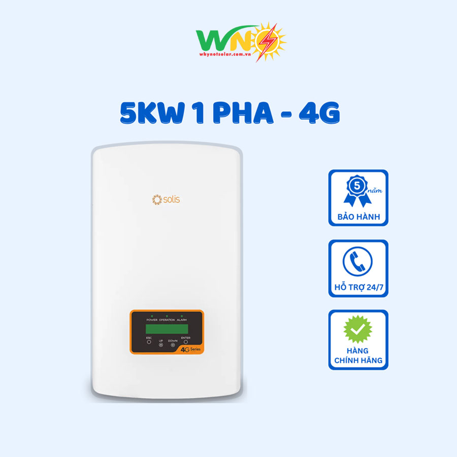 Inverter Solis 5KW 1 pha - 4G