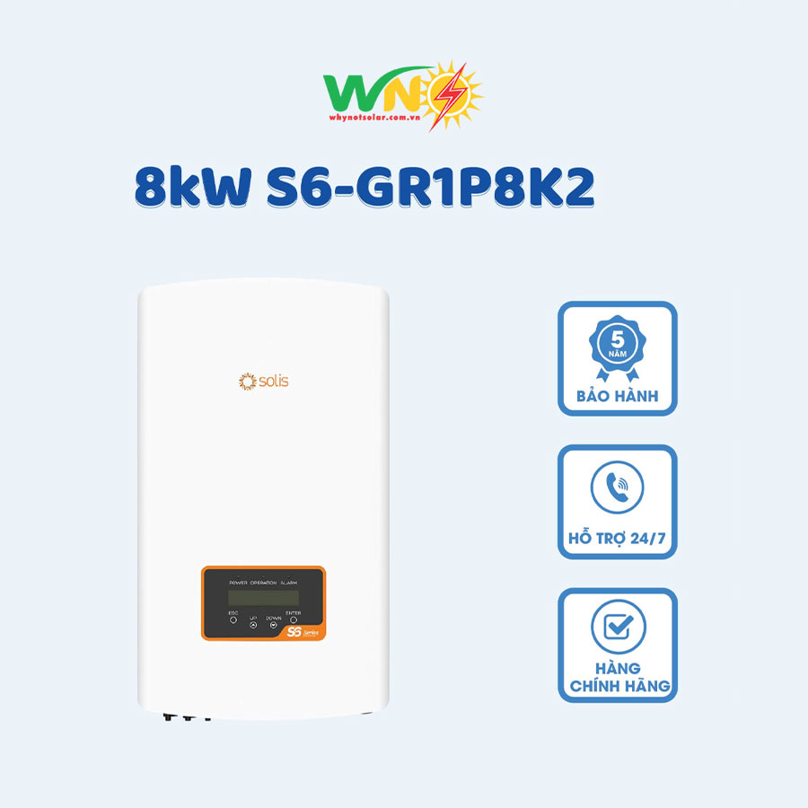 Inverter Solis 1 Pha 8KW S6-GR1P8K2 - Inverter 8KW