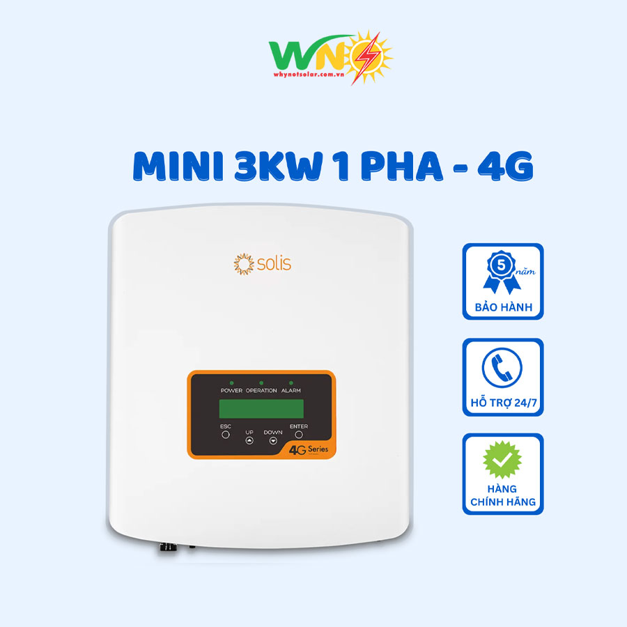 Inverter Solis mini 3KW 1 pha - 4G