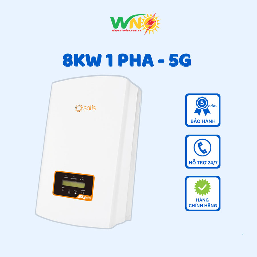 Inverter Solis 8KW 1 pha - 5G