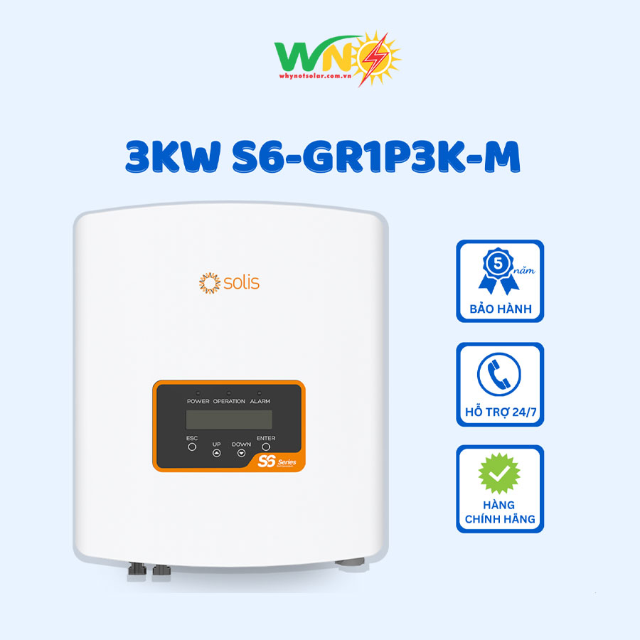 Inverter Mini Solis S6-GR1P3K-M - Inverter solis 1 pha 3KW