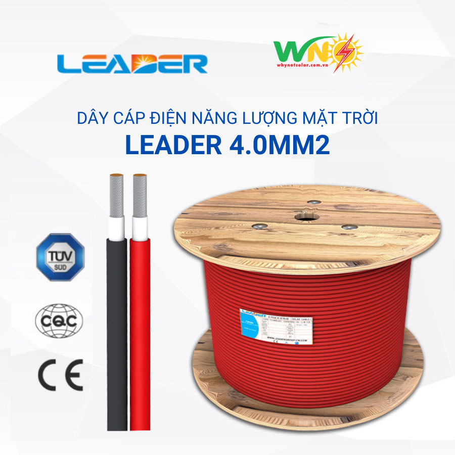 Dây cáp DC Solar Leader 4.0 (4mm2)